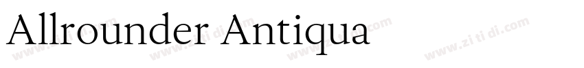 Allrounder Antiqua字体转换